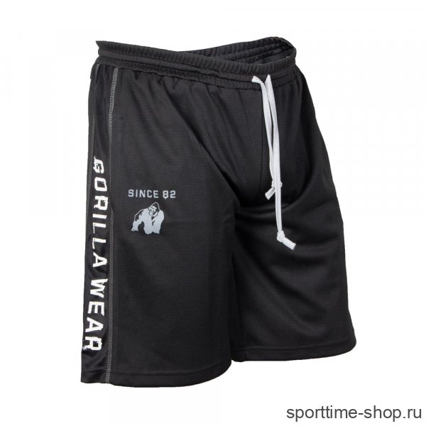 Шорты Gorilla Wear " MESH SHORTS " , черные/белые (GW-90904) купить в хабаровске купить в хабаровске