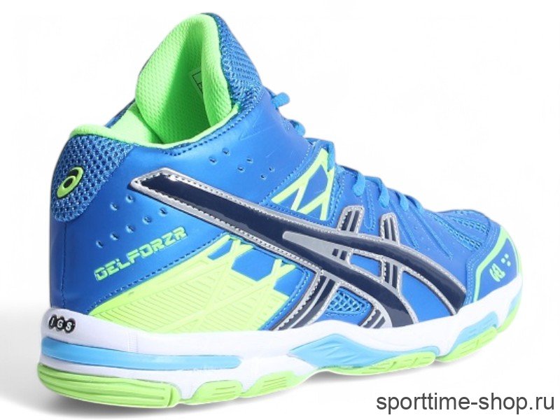 Кроссовки волейбольные высокие Asics Gel-Volley синий/салатовый 405Q (EU) купить в хабаровске купить в хабаровске