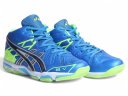 Кроссовки волейбольные высокие Asics Gel-Volley синий/салатовый 405Q (EU) купить в хабаровске купить в хабаровске