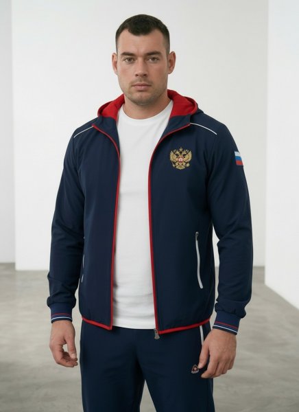Спортивный костюм Мужской RUSSIA синий / 6715 купить в хабаровске купить в хабаровске