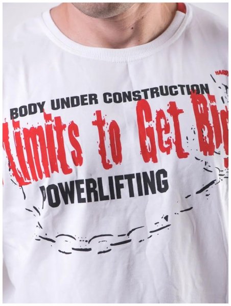 Футболка Мужская бодибилдинг GET BIG NO LIMITS белая, 3819 купить в хабаровске купить в хабаровске