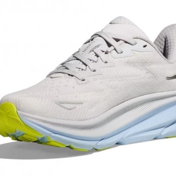 Кроссовки женские беговые HOKA серый/голубой / 6004