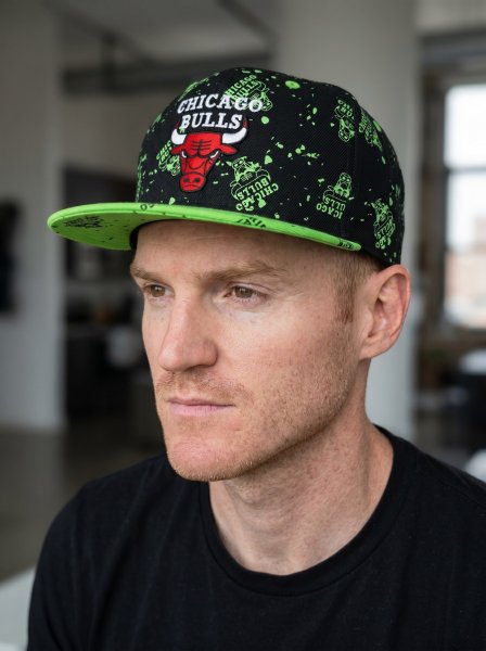 Бейсболка SNAPBACK CHICAGO BULLS черный/салатовый / 4228 купить в хабаровске купить в хабаровске