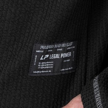 Толстовка свитшот Мужская LEGAL POWER Long Sleeve черная / 6891
