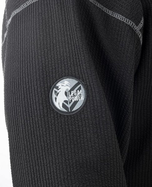Толстовка свитшот Мужская LEGAL POWER Long Sleeve черная / 6891 купить в хабаровске купить в хабаровске