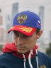 бейсболка RUSSIA герб синия с красным козырьком / 6693 купить в хабаровске купить в хабаровске