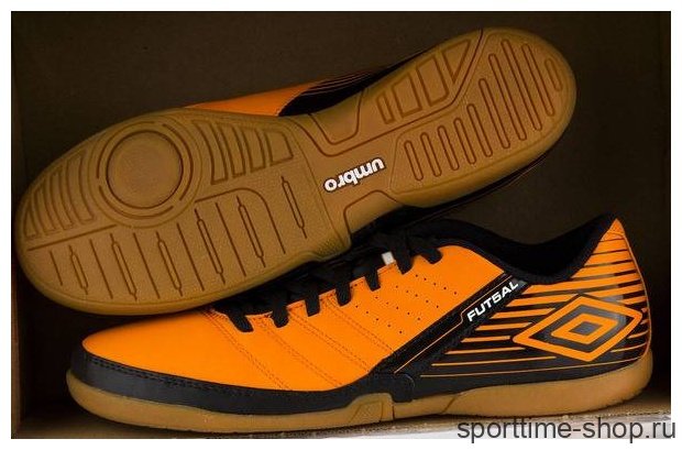 Кроссовки футзальные UMBRO (futsal) оранжевый/черный (80544-D5U) купить в хабаровске купить в хабаровске
