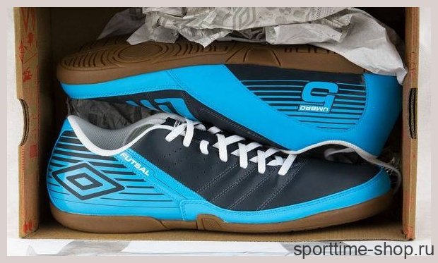 80544-LSH Кроссовки UMBRO (futsal) т.серый/голубой купить в хабаровске купить в хабаровске