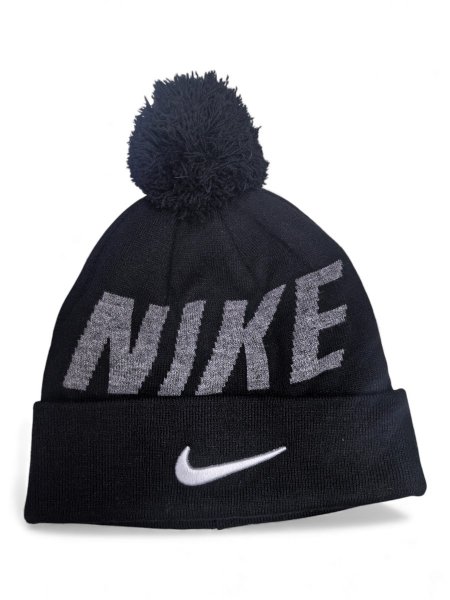 Шапка NIKE с пумпоном черный/серый / 3944 купить в хабаровске купить в хабаровске