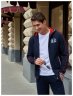 Спортивный костюм мужской хлопковый темно-синий 2893 купить в хабаровске купить в хабаровске
