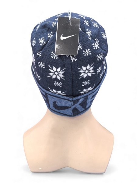 Шапка NIKE снежинка утепленная синяя / 27115 купить в хабаровске купить в хабаровске