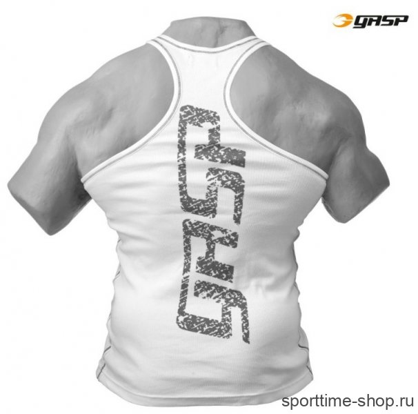 Майка спортивная GASP Pro Rib Tank, белая (220556-001) купить в хабаровске купить в хабаровске