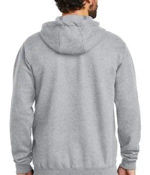 Толстовка на молнии Carhartt с капюшеном светло-серая, 66395