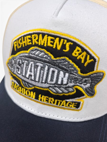 Бейсболка STATION fish беж/бел/черн / 1841 купить в хабаровске купить в хабаровске
