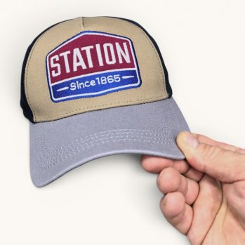 Бейсболка STATION т.син/беж/сер / 42027