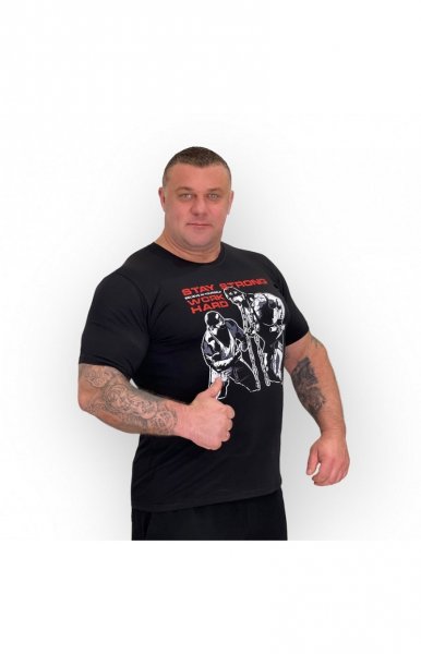 Футболка GET BIG бодибилдинг черная 4495 купить в хабаровске купить в хабаровске