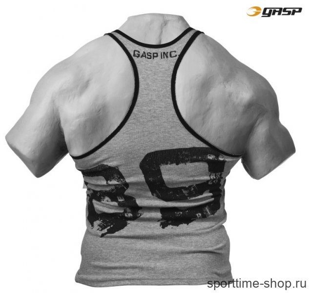 Майка спортивная GASP Ribbed T-Back , серая (220690-940) купить в хабаровске купить в хабаровске