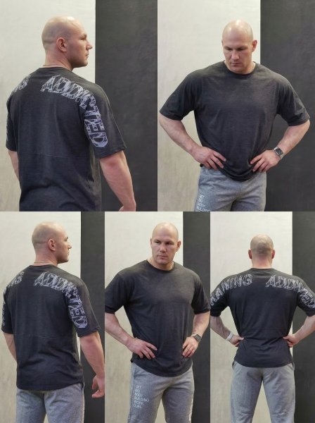 Футболка GET BIG темно-серая / 4493 купить в хабаровске купить в хабаровске