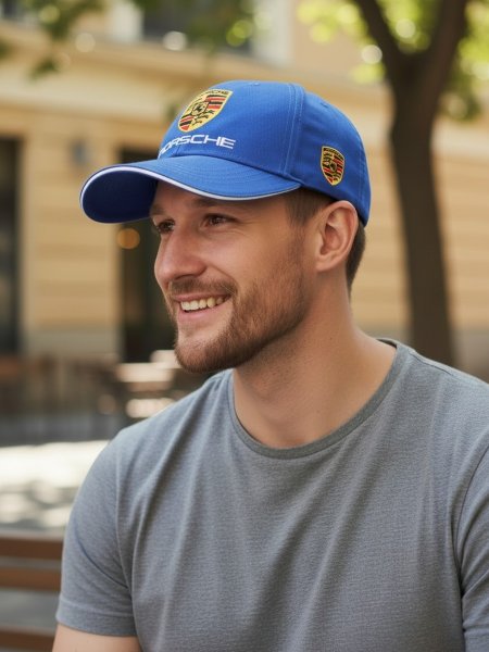 Бейсболка PORSCHE хлопковая голубая / 3037 купить в хабаровске купить в хабаровске