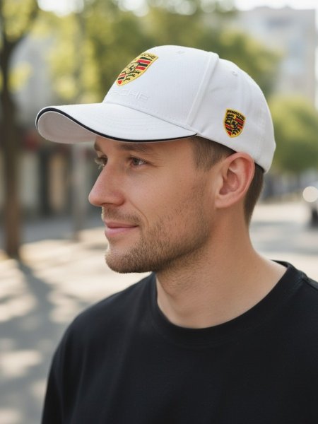 Бейсболка PORSCHE хлопковая белая / 3038 купить в хабаровске купить в хабаровске