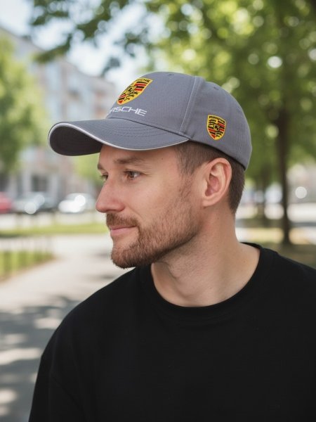 Бейсболка PORSCHE серая / 5280 купить в хабаровске купить в хабаровске