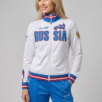 Костюм женский RUSSIA BOSCO SPORT белый-голубой / 127876