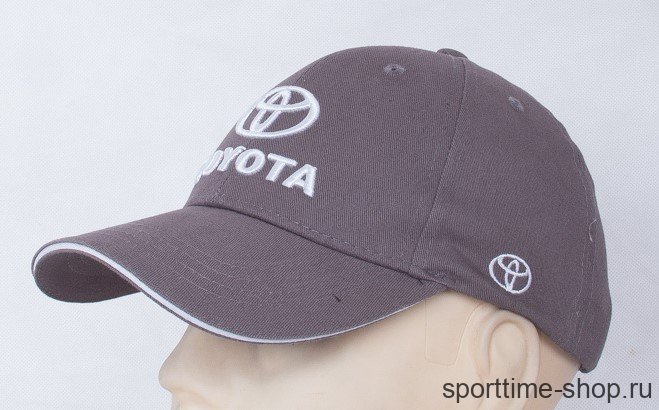 Бейсболка хлопковая TOYOTA серая купить в хабаровске купить в хабаровске