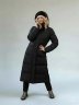 Куртка женская удлиненная LUXURY FASHION черная / 08-1 купить в хабаровске купить в хабаровске