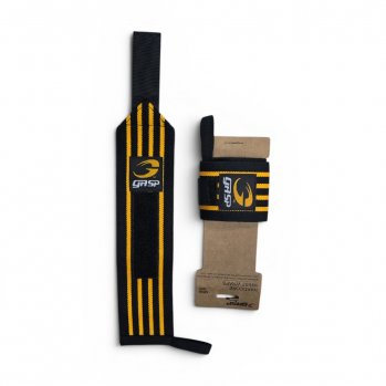Напульсники GASP Hardcore Wrist Wraps черно-желтые / 6794