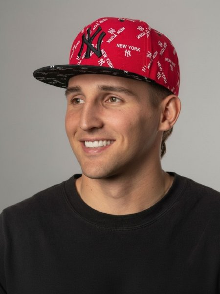 Бейсболка SNAPBACK NEW YORK красная/черная / 4237 купить в хабаровске купить в хабаровске