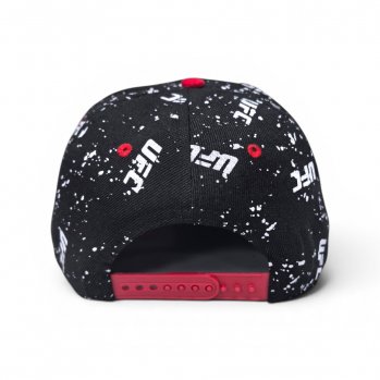 Бейсболка SNAPBACK UFC черная с красным козырьком / 6747