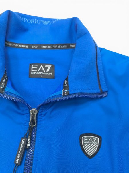 Спортивный костюм EA7 голубой/черный / 8044 купить в хабаровске купить в хабаровске