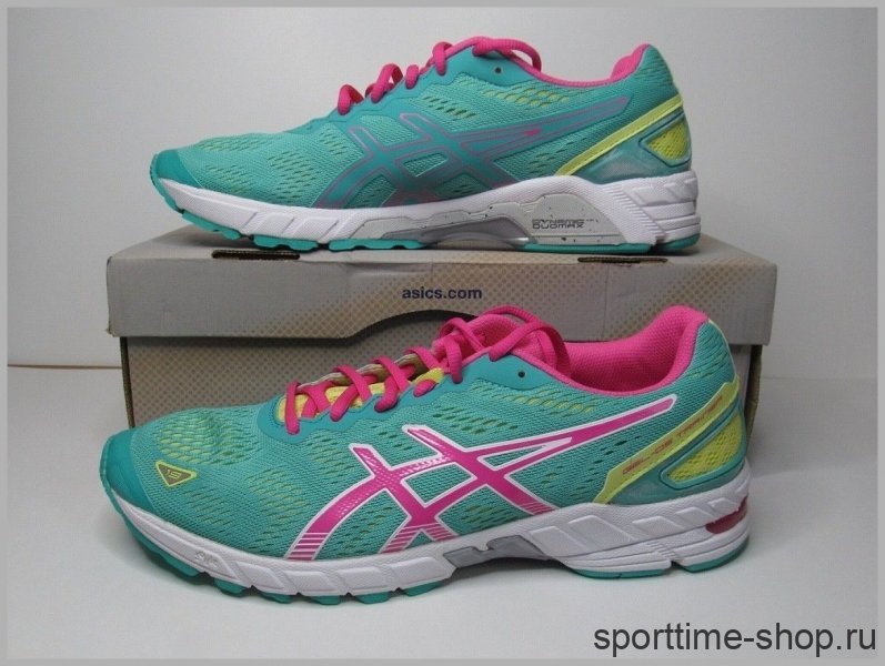 Полумарафонки Женские Asics Gel-DS Trainer лайм/розовый  4721 купить в хабаровске купить в хабаровске