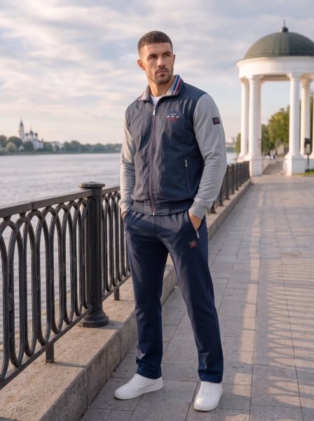 Костюм спортивный PAUL&SHARK синий/серый / 2209 купить в хабаровске купить в хабаровске